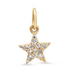 14K Gold .1ct Diamonds Star Charm Pendant Celestial Diamond Jewelry With Star Charm, Dazzling Star-shaped Diamond Jewelry, Yellow Gold Star-shaped Cubic Zirconia Jewelry, Star-shaped Yellow Gold Cubic Zirconia Jewelry, Yellow Gold Diamond Jewelry With Star Charm, White Gold Diamond Jewelry With Star Charm, Star Shaped Brilliant Cut Yellow Gold Jewelry, Diamond Starburst Jewelry With Star Charm, Diamond Jewelry With Starburst Star Charm