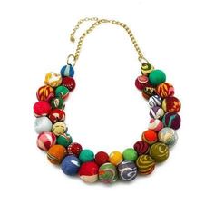 Anju - Aasha - Dual Layer Collar Necklace - Sandi's Beachwear Multicolor Necklaces For Festivals And Celebrations, Multicolor Fair Trade Festive Jewelry, Festive Multicolor Artisan Necklaces, Multicolor Fair Trade Necklace With Round Beads, Unique Multicolor Festive Necklaces, Unique Multicolor Beaded Necklaces For Celebrations, Festive Fair Trade Jewelry For Festivals, Fusion Style Multicolor Necklace For Celebration, Unique Multicolor Fair Trade Necklaces