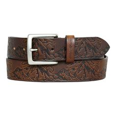 Finish off any everyday ensemble with style in this men's debossed mountain design belt from Eddie Bauer. Finish off any everyday ensemble with style in this men's debossed mountain design belt from Eddie Bauer. Debossed design Harness buckleFABRIC & CARE Leather Spot clean Imported Color: Med Brown. Gender: male. Age Group: adult. Mountain Design, Mountain Designs, Belt Design, This Man, Belt Size, Eddie Bauer, Live For Yourself, Apparel Accessories, Age Group