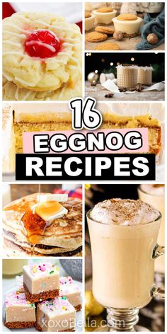 Recipes using eggnog (beyond the classic drink) Recipes Using Eggnog, Banana Foster Ice Cream, Fun Recipes To Make, Eggnog Cheesecake Recipe, Coconut Eggnog, Eggnog Dessert, Eggnog Recipes, Eggnog Recipe Homemade, Delicious Holiday Desserts