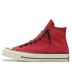 Converse Chuck 70 Zip High 'University Red' 169440C (SNKR) Sporty Red High-top Sneakers With Perforations, Red High-top Sneakers With Perforations For Streetwear, Red Perforated Sneakers For Streetwear, Red Casual High-top Sneakers With Perforations, Casual Red High-top Sneakers With Perforations, Red High-top Sneakers With Perforations, Sporty Red Sneakers With Perforations, Casual University Red High-top Sneakers For Streetwear, Casual Breathable Sneakers In University Red