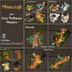 the map for minecraft with many different locations