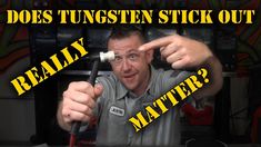 a man pointing at something with the words does tunsten stick out really matter?