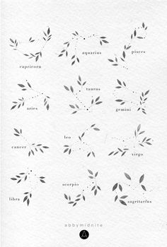 an image of some leaves on a white paper with the words, i love you