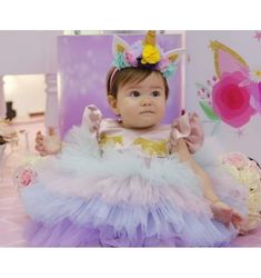 This cute Customise Unicorn Birthday dress set is completely made of health-safe and kid-friendly materials. Inner parts are 100% cotton and outer parts are sewed tulle. We are using high quality fabrics. On the top of dress it has satin fabric. This Luxury Colourful Costume has very puffy Tutu. We can customise its length for you. It also includes unicorn head crown as you see on the photos. On babies head is not our product I added our hair crowns pictures seperatly. We can change the colour o Flower Colouring In, Unicorn Flower, Birthday Props, Unicorn Flowers, Crown For Kids, Christmas Props, Girls Crown, Blue Crown, Unicorn Headband