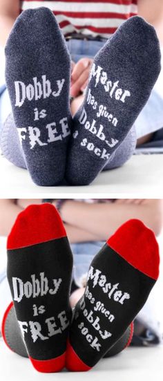 DOBBY HARRY POTTER UNISEX SOCKS - Funny movie quote stocking stuffer, Christmas gift, Harry Potter birthday party oufit idea. Sarcasm geek humor, funny movie quotes clothing. This is an affiliate link. Christmas Party Games For Women, Birthday Quotes Funny Humor, Party Games For Women, Women Stocking Stuffers, Games For Women, Harry Potter Party Games, Dobby Harry, Free Dobby, Dobby Harry Potter