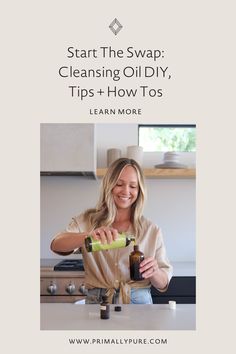 Cleansing Oil DIY, Tips And How Tos | Primally Pure Skincare Diy Oil Cleanser, Holistic Esthetician, Homemade Makeup Remover, Primally Pure, Oil Face Cleansing, Oil Cleansing Method, Natural Cleansing