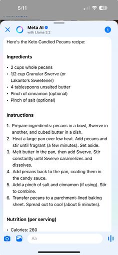 an iphone screen showing the instructions for cooking