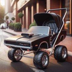 a toy car is parked on the street