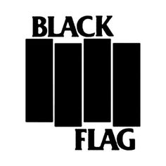 the black flag logo is shown on a white background, and it has four bars that are