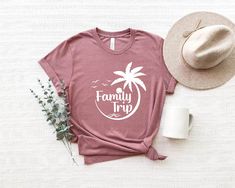 Family Trip Tee Shirt, Matching Friends Vacation Shirt, Family Beach Shirts, Palm Tree Shirts, 2023 Summer Vacation Shirts for Family  PREMIUM T-SHIRT FEATURES ✔️ Short Sleeve, Crew Neck, Super Soft Bella Canvas T-Shirt ✔️ 100% Combed and Ring-Spun Cotton (Heather Colors Contain Polyester) ✔️ Shoulder-to-Shoulder Taping ✔️ Side-seamed ✔️ Safe to Machine Wash and Tumble Dry on Low ✔️ Design is High Quality Permanently Printed ✔️ Made, Printed and Shipped from The USA