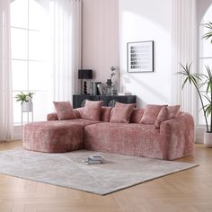 Spacious and comfortable seating experience: The wide armrest design provides firm support and allows the arms to relax naturally. Pillows Comfy, Sectional Sofa Comfy, Couch With Chaise, Sofa L, L Shape Sofa, Modular Couch, Sectional Sleeper Sofa, Sofa Cushions, Sectional Sofa Couch