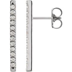 ~ Platinum Diamond French Set Bar Earrings. ~ Platinum. ~ Rhodium Plated. ~ .95 x .07 inches / 24.14 x 1.9 mm in length and width. ~ .33 carats / 1/3 carat diamonds. ~ Clarity : l1 ~ Color : G-H ~ For pierced ears. ~ Please allow up to 3- 5 business days processing time. ~ Free worldwide signature insured shipping by USPS priority mail. 3 Carat Diamond, Diamond Cluster Earrings, Diamond Bar, Diamond Hoop Earrings, Bar Earrings, Cluster Earrings, Diamond Cluster, Fine Jewellery Earrings, Ear Piercings