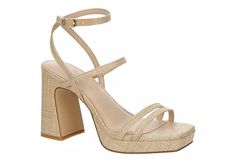 Natural Womens Gio Platform Sandal | Limelight | Rack Room Shoes Summer Platform Lace-up Sandals With Block Heel, Synthetic Platform Lace-up Sandals For Vacation, Beige Open Toe Platform Sandals, Beige Platform Lace-up Sandals, Platform Sandals With Cross Strap, Synthetic, Women Platform Sandals, Rack Room Shoes, Platform Sandals, Block Heels