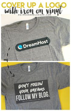 a t - shirt with the words dreamhost printed on it, and an image of