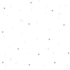 the sky is filled with tiny hearts on it's white background, as well as small black dots