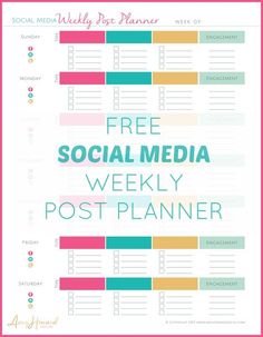 the free social media weekly post planner