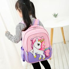 It's time to go back to class in the land of unicorns, nothing far better than giving a stylish Pink Unicorn Backpack to your child. That bag is going to be used to hold her agenda using the magic capabilities of the fabulous mount! Ideal for elementary school It'll keep your magic notebooks in order Size: 34*26*41 cm Closure Type: Zipper Material: Oxford Weight: 410g Backpack Type: Softback