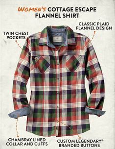 Shop Women's Anchorage Parka | Legendary Whitetails Fleece Plaid, Ponte Pants, Country Shirts, Quilted Vest, Cotton Flannel, Plaid Flannel