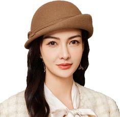 Bowknot Elegant Top Hats for Women Wedding Party Warped Edge Medium, Camel Product Details Department : womens Top Hats For Women, Beret Cap, Berets Cap, Winter Vintage, Top Hats, Felt Fedora, Winter Hats For Women, Fascinator Hats, Top Hat