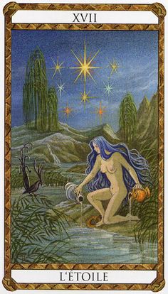 a tarot card with the image of a naked woman