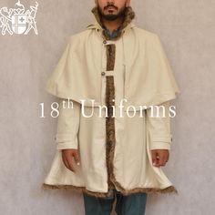 New Men Oversized Trench Coat, Military Inverness Cape, Medieval Cloak, Halloween Clock, Horror Season Cloak Off White Wool Cape | 18th Century Uniform With Worldwide Expedited Shipping Characteristics: Color: Off White Material: Wool Length: Regular Sleeves Type: Regular Sleeve Length: Full Pattern Type: Solid Please Note: The actual color of the product may slightly differ from what you see on your screen due to lighting and camera reflections. Additionally, button styles may vary based on mar Inverness Cape, Halloween Cloak, Halloween Clock, Medieval Cloak, Century Uniforms, Oversized Trench, Oversized Trench Coat, Military Coat, Wool Cape