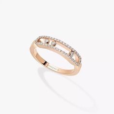 Diamond Rings for Women and Men Messika Move Ring, Large Diamond Rings, Pink Gold Rings, Contemporary Fine Jewelry, Pave Ring, Small Rings