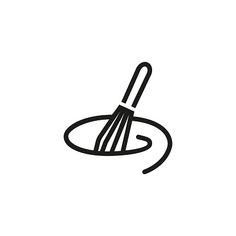 a whisk in a bowl on a white background