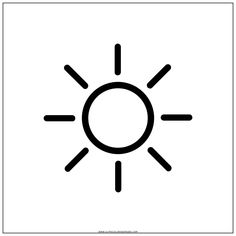 the sun icon in black and white