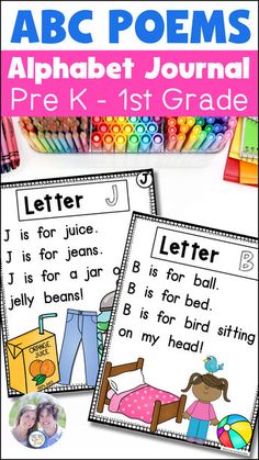 the alphabet and letter worksheets are shown in this printable book for kids