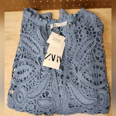 Limited Edition Blue Knitted Cardigan Blue Zara Cardigan For Spring, Blue Open Knit Cardigan For Summer, Zara Cardigan, Zara Sweater, Knitted Cardigan, Limited Editions, Sweaters & Cardigans, Cardigans, Color Blue