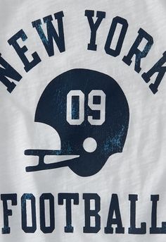 New York Football helmet graphic High School Football Shirts, Athletic Fonts, Basic Clothing, New York Football, Vintage Logos, Historical Design, High School Football, Graphic Inspiration, Football Helmet