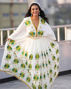 Green and Blue Habesha Dress Ethiopian Fashion, Habesha Dress, Ethiopian Traditional Dress, Habesha Kemis, Traditional Dress, Green And Blue, British Indian, Wedding Men, Ethiopia