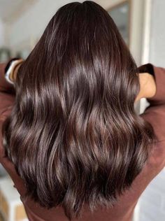 Joico Chocolate Brown Formula, Warm Rich Chocolate Brown Hair, Warm Chocolate Hair Color, Joico Lumishine Formulas, Good Hair Colors For Pale Skin, Rich Warm Brown Hair, Before And After Hair Color, Mocha Brown Hair Color, Mocha Brown Hair