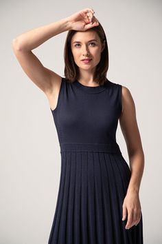 This beautiful dress in a cooling linen blend is our newest closet go-to, just slip it on and be ready for anything. The see-through pointelle on the body balances with the versatile midi length, for a subtly sexy take on modern elegance. The waistband detailing is both flattering and chic. Product DetailsPull-on midi dressSlim fit on top with a relaxed waist and pleated A-line skirtDress length is 110cm measured from high shoulder, based on size SA refreshing linen-cotton knit that keeps you cool without the creasing - linen is one of the most eco-friendly fibers we can wearHand wash recommendedGeneral Size GuideXS - US 2 / UK 6-8S - US 4 / UK 8-10M - US 6 / UK 10-12L - US 8 / UK 12-13XL - US 10 / UK 14-16 Pointelle Dress, Dress Slim, Body Balance, Dress Watch, Modern Elegance, Cotton Knit, Beautiful Dress, Coat Dress, A Line Skirts