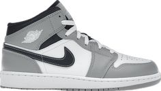 Jordan 1 Green, Nike Jordan 1 Mid, Grey Jordans, Authentic Jordans, Nike Air Jordan 1 Mid, Jordan Sneakers, Sneakers Adidas, Nike Air Jordan 1, Grey Nikes