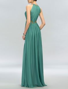 A-Line Minimalist Sparkle Wedding Guest Formal Evening Dress Halter Neck Sleeveless Floor Length Chiffon with Pleats Crystals Sleeveless Chiffon Wedding Dress, Sleeveless Chiffon Bridesmaid Dress, Sleeveless Chiffon Dress For Wedding, Sleeveless Georgette Gown For Wedding, Sleeveless Chiffon Dress With Sweep Train, Sleeveless Chiffon Evening Dress For Wedding, Sleeveless Evening Dress With Pleated Bodice For Wedding Guest, Sleeveless Chiffon Dress For Wedding Guest, Elegant Sleeveless Chiffon Dress With Sweep Train