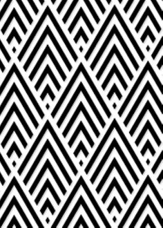 an abstract black and white pattern with diagonal lines in the center, on a plain background