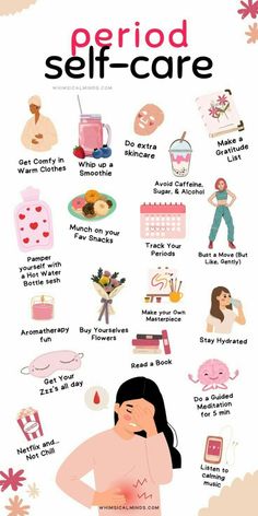 Your period deserves some extra TLC! 🌸 Discover self-care tips that help ease discomfort and promote relaxation during your cycle. From cozying up with a warm drink, practicing gentle yoga, to indulging in a skincare routine, these small rituals can make a big difference in how you feel. Prioritize yourself and give your body the care it deserves. 🧘‍♀️✨ #PeriodSelfCare #CycleSupport #MenstrualHealth #SelfCareRoutine #PeriodComfort #WellnessTips #PMSRelief #SelfLove #WomenWellness #HealthyHabits Period Self Care, Aunt Flo, Healthy Period, Period Hacks, Bust A Move, Menstrual Health, Self Care Bullet Journal, Calming Music