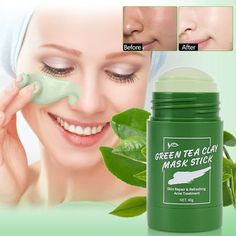 Welcome to NengDaiJing! Have a wonderful day! We hope you can be fond of our products! Your reviews are welcome no matter they are positive or negative! Green Tea Mask Stick Poreless Cleanse Mask Stick Blackhead Remover Mask For Face With Green Tea Extract Pore Cleansing Moisturizing Oil Control 40ml Features: Natural Ingredients: This green tea facial mask stick contains green tea extract, E, glycerin and other natural ingredients, which are mild and non irritating, can effectively clean pores, Green Tea Mask Stick, Blackhead Remover Mask, Green Tea Facial, Mask For Face, Black Head Remover Mask, Blackhead Mask, Green Tea Mask, Cleansing Mask, Bag Pocket