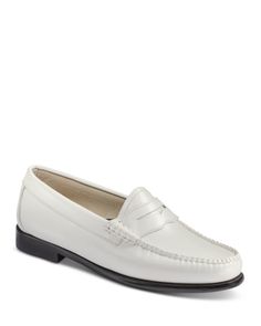 Gh Bass Outdoor Women's Whitney Bax Loafer Flats Spring Formal Moccasins With Rubber Sole, Classic Semi-formal Slip-ons For Spring, White Round Toe Loafers For Semi-formal Occasions, Classic White Flats For Office, Spring Formal Closed Toe Moccasins, Classic White Flat Heel Slip-ons, Classic White Flat-heel Slip-ons, Elegant White Moccasins With Plain Toe, Elegant White Plain Toe Moccasins