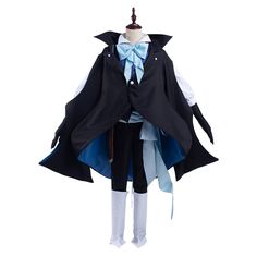 Vanitas Clothes, Blue Themed Costumes For Fantasy Events, Themed Blue Costumes For Fantasy Events, Blue Anime Costume For Fantasy Events, Blue Fantasy Cosplay Costume, Anime Blue Costume For Fantasy Events, Blue Anime Cosplay Costume For Fantasy Events, Anime Print Cosplay Costume For Role Play Events, Anime Print Cosplay Costume For Events