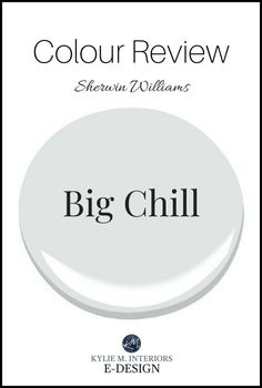 a white plate with the words'big chill'in black and white on it