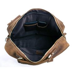 Be the envy of all travelers with this elegant Vintage Crazy Horse Genuine Leather Travel Duffle Bag. Crafted of premium leather, it's sure to last you many trips. Stylish and practical, it's perfect for weekend getaways or business trips. Experience true luxury with this luxurious duffle bag! Material: Crazy Horse Genuine Leather Color: Brown Dimensions/Size: Width: 42cm/ 16.5 inch Tall(Height): 30cm/ 12 inch Thick: 13cm/ 5 inch Weight: 2.2 kg Style: Tote, Shoulder Bag Use for: Travel bag Capac Luxury Bags With Zipper Closure For Weekend Trips, Classic Leather Laptop Bag For Travel, Classic Large Capacity Leather Backpack For Travel, Classic Leather Satchel For Travel, Leather Satchel Travel Accessories, Leather Luggage For Weekend Trips, Leather Travel Accessories With Luggage Sleeve For Weekend Trips, Elegant Leather Luggage, Luxury Leather Backpack For Trips