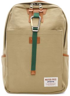 Master-piece Co Beige Link Backpack Backpack Project, Black Lightning, Luxury Handbags, Luxury Streetwear, Handbags On Sale, Patch Logo, Fashion Backpack, Fashion Bags, Women Handbags