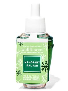 a bottle of wallflowers hand sanitizer on a white background with snowflakes