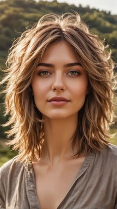 23 Top Medium Short Haircuts for Women in 2024 Medium To Short Haircuts For Women, Hairstyles For Every Hair Type, Medium Short Haircuts For Women, Layers Haircuts, Wolf Cuts, Medium Short Haircuts, Best Hairstyles For Women, Thick Hair Cuts, Haircuts For Medium Length Hair