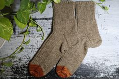 Warm and handmade from 100 % eco wool. Size M 11 Casual Knit Winter Socks, Casual Hand Knitted Socks, Handmade Cozy Socks For Fall, Handmade Casual Socks For Fall, Wool Socks, Casual Socks, Handmade Knitting, Socks And Hosiery, Miami Beach