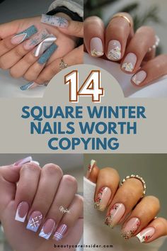 Square Winter Nails