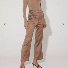 Hansen + Gretel Trouser Pants Regina Size Small Brown New With Tags Measurements In Pictures Fitted Trousers Jumpsuits For Workwear, Fitted Trousers Style Jumpsuits For Workwear, Fitted Trousers Jumpsuits And Rompers For Workwear, Elegant Wide Leg Jumpsuits And Rompers With Pockets, Spring Workwear Jumpsuits And Rompers With Long Pants, Straight Leg Jumpsuits And Rompers For Workwear In Spring, Fall Wide Leg Workwear Jumpsuits And Rompers, Fall Workwear Jumpsuits And Rompers With Straight Leg, Straight Leg Jumpsuits For Work In Fall